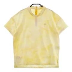 サイズ：M ADIDAS GOLF アディダスゴルフ IK9810 2023年モデル ハイネック 半袖Tシャツ タイダイ柄 イエロー系 [240101512751] ゴルフウェア レディース ストスト