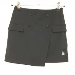 【新品】イオアーバンゴルフ スカート 黒 前ボタン 内側インナーパンツ レディース XS ゴルフウェア IO URBAN GOLF