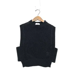 買物新品　＜HYKE＞CROCHETED クロップド ニットベスト トップス