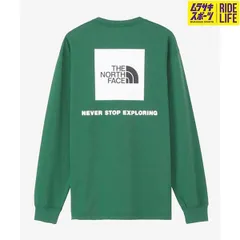 【ムラスポ公式】THE NORTH FACE ザ・ノース・フェイス メンズ ロングスリーブバックスクエアロゴティー 長袖 Tシャツ ロンT TNFグリーン NT32442 TG
