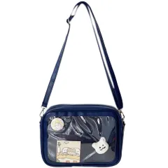 [FUPUTWO] 痛バッグ レディース ショルダーバッグ 斜めがけ 痛バ クリアバッグ 大容量 (ネイビー) [ネイビー]