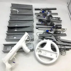 6247 【まとめ売り】Wii センサーバー RVL-014 11個 スタンド7個 ハンドル ガングリップ 任天堂 Nintendo 周辺機器セット 現状品