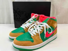 NIKE ナイキ エアジョーダン 1 MID SE DX4332-700 27.0cm グリーン キャメル ピンク