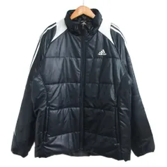 アディダス adidas 美品 Climalite スポーツウエア シャカシャカ 中綿 ブルゾン 紺 ネイビー O(XL) IBO78