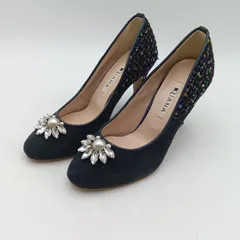 DIANA ダイアナ パンプス クリスタル装飾 ブラック 22cm レディース D-11-7