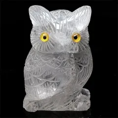 13mm玉⁂梟/フクロウ/不苦労】フロスト/立体彫り/水晶〈パーツ〉20個 13mm玉⁂梟/フクロウ/不苦労】フロスト/立体彫り/水晶〈パーツ〉20個