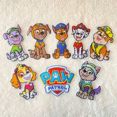 パウパトロール 刺繍アイロンワッペン 8枚セット
