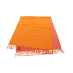❤お得なお品❤クリーニング済 カシミヤマフラー オレンジ エルメス 39ｘ148 ❤お得なお品❤クリーニング済 カシミヤマフラー オレンジ