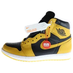 NIKE (ナイキ) AIR JORDAN1 RETRO HIGH OG POLLEN エアジョーダン 1 レトロ パラン ハイカットスニーカー ブラック/イエロー US10/28cm 555088-701