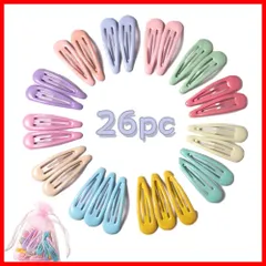 少女 パッチン留め ヘアピン 女の子 パッチンピン 子供用 サイドクリップ 髪飾り 前髪クリップ 髪留め ヘアクリップ ヘアアクセサリー ヘアクリップ かわいい べビー おしゃれ ピン 26点セット（マルチカラー） 子供ヘアクリップ