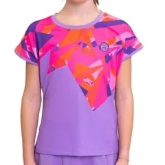 BIDI BADU(ビディバドゥ) 2024 FA ジュニア(ガールズ) SPIKE キャップスリーブ ゲームシャツ G1620026-LIPK ライラック×ピンク(24y6mテニス用ゲームウェア)(310519717)