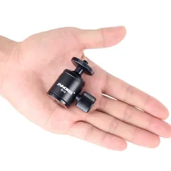 INNOREL 小型 自由雲台 マイクロ ボールヘッド 超ミニ 360°回転可 パノラマ雲台 コンパクト 19MMボール径 底面径27MM 耐荷重3KG 超軽量 アルミ製 カメラ ライト スタンド 三脚 スピードライト用(B19 ボール雲台)