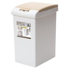 サンコープラスチック(SankoPlastic) ゴミ箱 パッキンプッシュペール 20L ライトベージュ 1