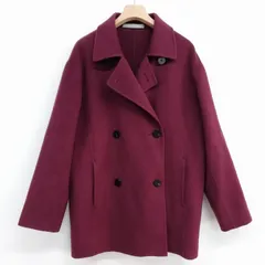 セオリーリュクス theory luxe 21AW 1309611 New Motion Breton ウール カシミヤ ピーコート コート 美品 38 ボルドー系のサムネイル