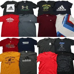古着卸 まとめ売り スポーツブランドMIX 半袖Tシャツ 16枚セット (メンズ L ) アディダス リーボック 中古 古着 NA2835
