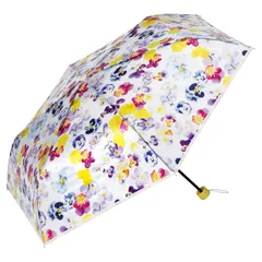 【2024】ビニール傘折りたたみ [plantica×Wpc.]フラワーアンブレラプラスティック ミニ パープル 親骨50cm レディース グラスファイバー 花柄 可愛い おしゃれ 女性 PLV001-029-002 1