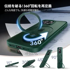 CASEKOO iPhone16 Pro Max 用 ケース スマホカバー レンズ保護 ラップホール付き アイフォン 6.9インチ（グリーン）