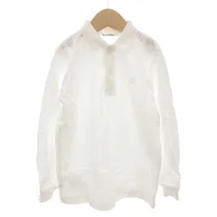 ファミリア Familiar 美品 ポロシャツ 刺繍 長袖 120 白 ホワイト /AE