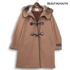 BEAUTY&YOUTH ユナイテッドアローズ 秋冬 ラビットファー♪ライナー付き 伊製生地 メルトン ウール コート Sz.M　レディース