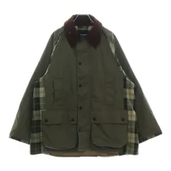 Barbour (バブアー) × YOKE BROKEN BEAUFORT ×ヨーク 裏地チェック ダブルジップナイロンジャケット ブルゾン カーキ 231MCAS056のサムネイル