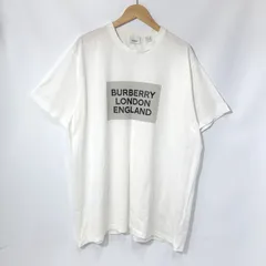 BURBERRY Tシャツ 半袖 カットソー ロゴプリント TEE クルーネック ショートスリーブシャツ 古着  Lサイズ バーバリー トップス A11275◆