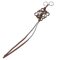 ロエベ LOEWE バッグチャーム アナグラム レザー タン 中古 新入荷 OBJ0286
