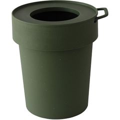 袋が隠れるゴミ箱 カーキ Lサイズ 10L way-be TAPTRASH(タップトラッシュ) 1