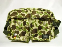 美中古品★PORTER ポーター×スヌーピー JOE PORTER ウエストバッグ 迷彩 カモフラ 日本製