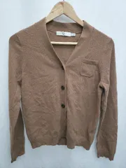 ◇ Θ UNIQLO ユニクロ +J カシミヤブレンド 長袖 ニット　カーディガン サイズL ブラウン レディース P  【1410230004218】