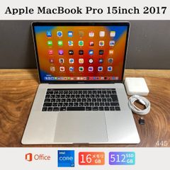 ［新品バッテリー］Apple MacBook Pro 15inch 2017/Core i7 2.8GHz/16GB/SSD512GB/Windows11/Office 2024/445