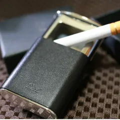 PEARL ブランド 携帯灰皿 革巻き ブラック 黒 オシャレ ピルケースも可 かっこいい シンプル アシュトレイ 灰皿 薬入れ 本革 アクセサリーケース イヤリングケース 指輪入れ 小物入れ