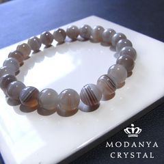 [beads572]ボツワナアゲート8.5mm ブレスレット 23粒（天然石/ビーズ）