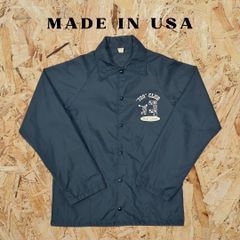 【最終価格】USA製 34-36サイズ　紺　ネイビー コーチジャケット ナイロンジャケット  ヴィンテージ ビンテージ 古着
