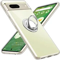 Google Pixel 7 ケース リング付き クリア ピクセル7 透明 リング 全透明 スマホケース 極薄 カバー 衝撃 吸収 柔軟 ストラップホール付き スタンド機能 車載ホルダー 滑り止め 落下防止 0