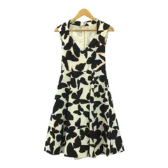Kate spade ケイトスペード バタフライ柄ドレスワンピース 総柄 ノースリーブワンピース 00 レディース