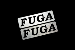 EE-711-2 FUGA 銀黒 アクリル2層 ステッカー 日産 フーガ Y50 Y51 前期 後期 モデリスタ 2枚1セット