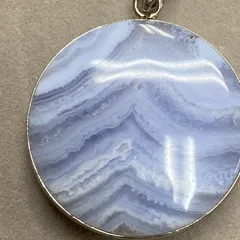 79  ブルーレースアゲート　天然石ペンダントトップ