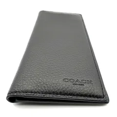 【 極美品 】COACH　コーチ　スリム長財布　メンズ　ロングウォレット　ブラックレザー