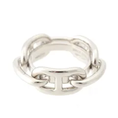 エルメス ルカデ シェーヌダンクル チェーン スカーフリング アクセサリー 小物 シルバーカラー【中古】