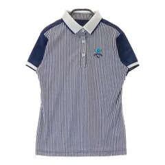 サイズ：S CALLAWAY キャロウェイ  半袖ポロシャツ ストライプ柄 ネイビー系 [240101486824] ゴルフウェア レディース ストスト