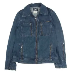 DOLCE&GABBANA ドルチェアンドガッバーナ フルジップ デニムジャケット インディゴブルー系 30/44【中古】のサムネイル