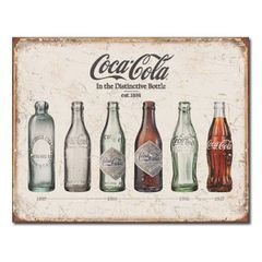 Coca-Cola ボトルヒストリー メタルサインプレート - メルカリ