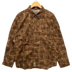TENDERLOIN テンダーロイン PRINT FLANNEL SHT AS アブストラクト 総柄 長袖シャツ ブラウン/カーキ サイズ S 正規品 / 51214
