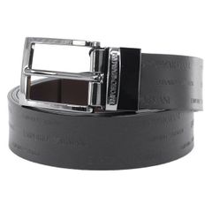 【EMPORIO ARMANI / エンポリオアルマーニ】メンズ リバーシブルベルト ブラック×ダークブラウン (Y4S426 YTU5J 88044 BLACK/DARK TAN)  24AW [新品]