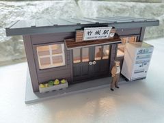 HOゲージ】ローカル木造駅舎 ストラクチャー（☆建屋照明付