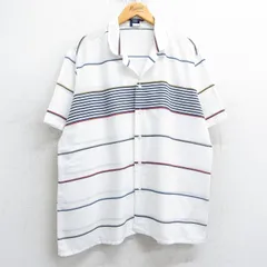 XL/古着 半袖 シャツ メンズ 90s レーヨン 開襟 オープンカラー 白他 ホワイト 25apr05 中古 トップス