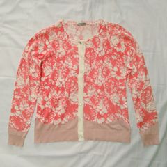 Louis Feraud ルイフェロー サイズ9 ノーカラージャケット 総柄