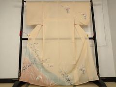 未使用，躾付き，新古品□正絹 夏絽 ．上品訪問着 ，礼装，結婚式にも 