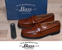 新品 G.H.BASS コインローファー US10 28cm BA11735 ブラウン LOAFER Weejuns