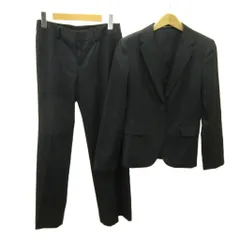 コムサデモード COMME CA DU MODE 美品 スーツ セットアップ ジャケット パンツ 総裏 2B ウール 9 黒 ブラック 1002 ■YHS5のサムネイル